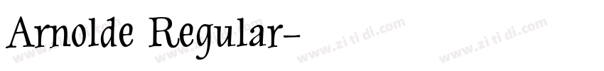 Arnolde Regular字体转换
